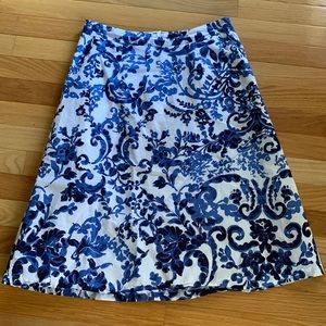Mario Serrano blue/white A-line skirt